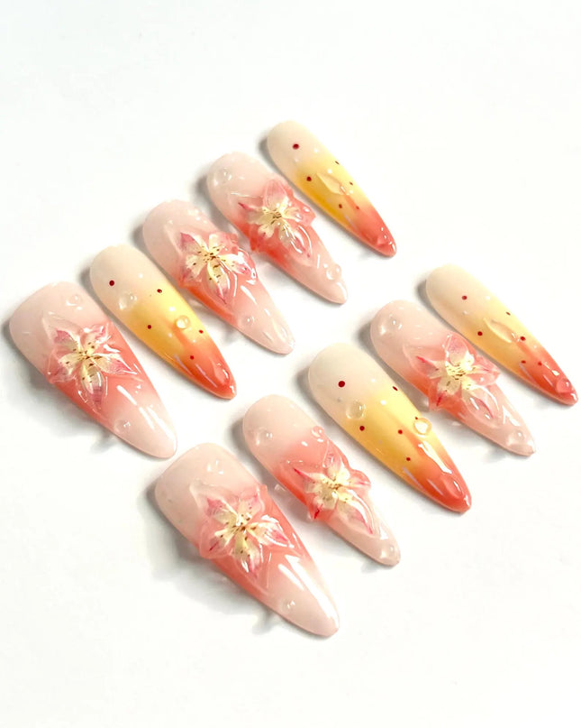 Blossom Ombre Press On Nails