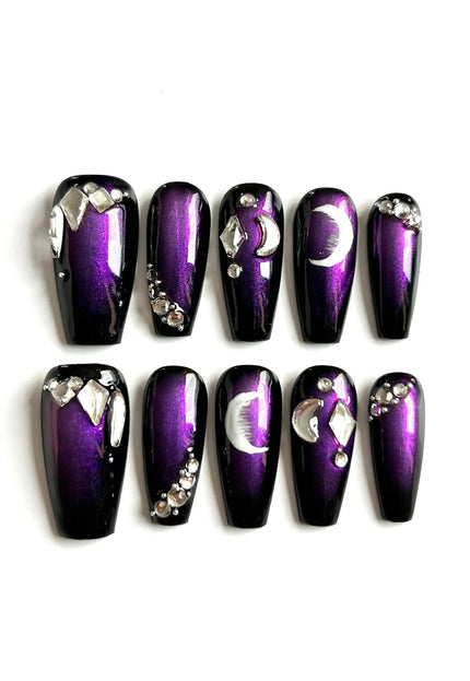 Amethyst Moon Press On Nails