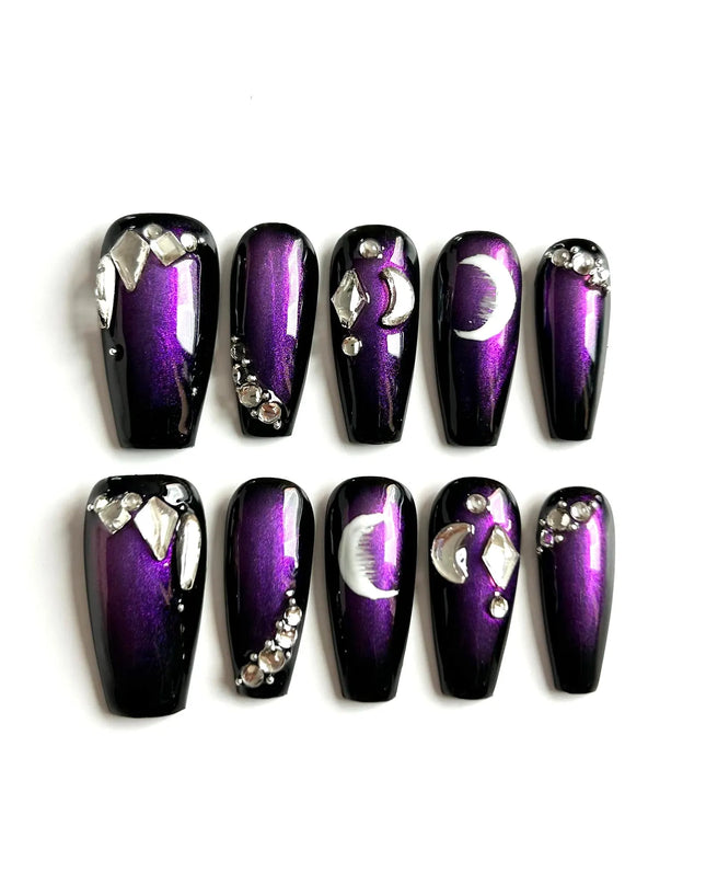 Amethyst Moon Press On Nails