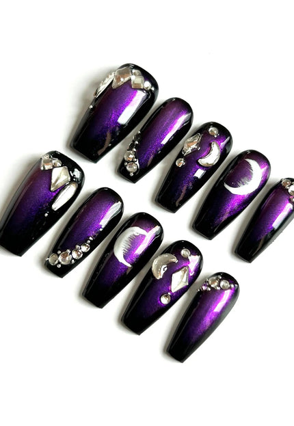 Amethyst Moon Press On Nails