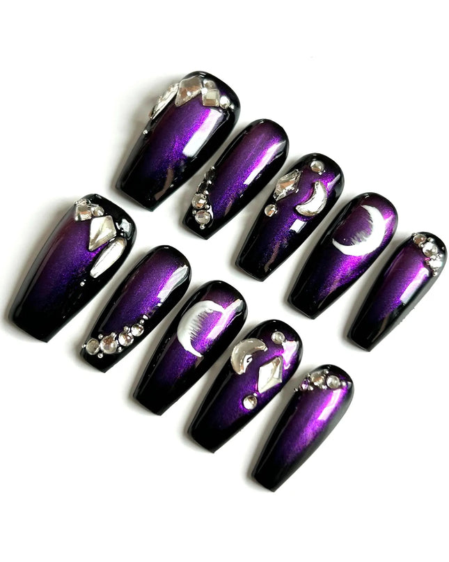 Amethyst Moon Press On Nails