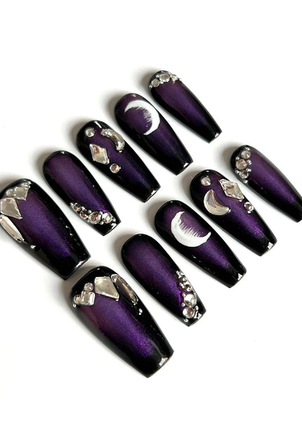 Amethyst Moon Press On Nails