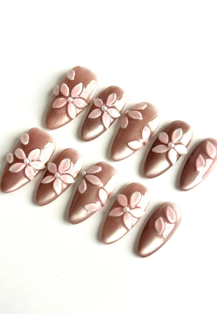 Pink Petal Press-On Nails