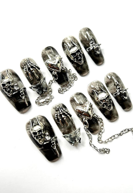 Gothic Chain Press On Nails