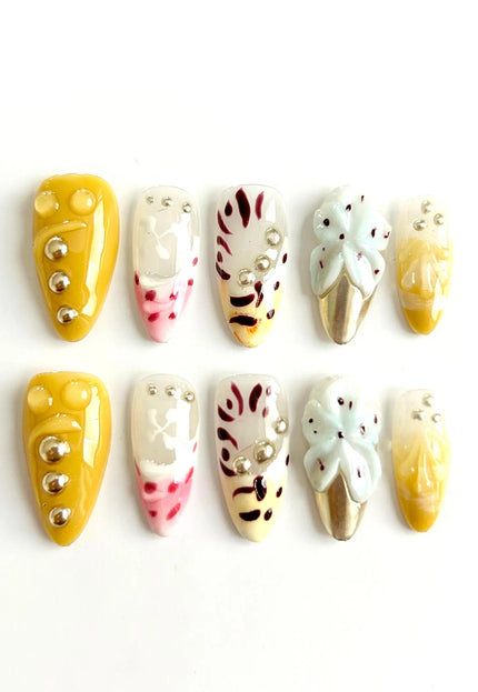 Golden Dusk Press-On Nails