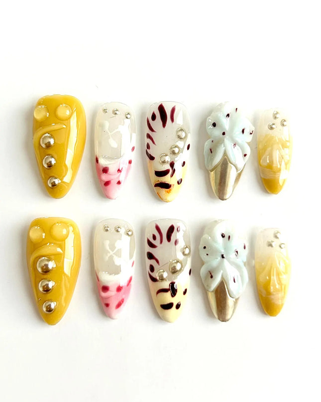 Golden Dusk Press-On Nails