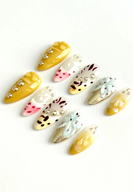 Golden Dusk Press-On Nails