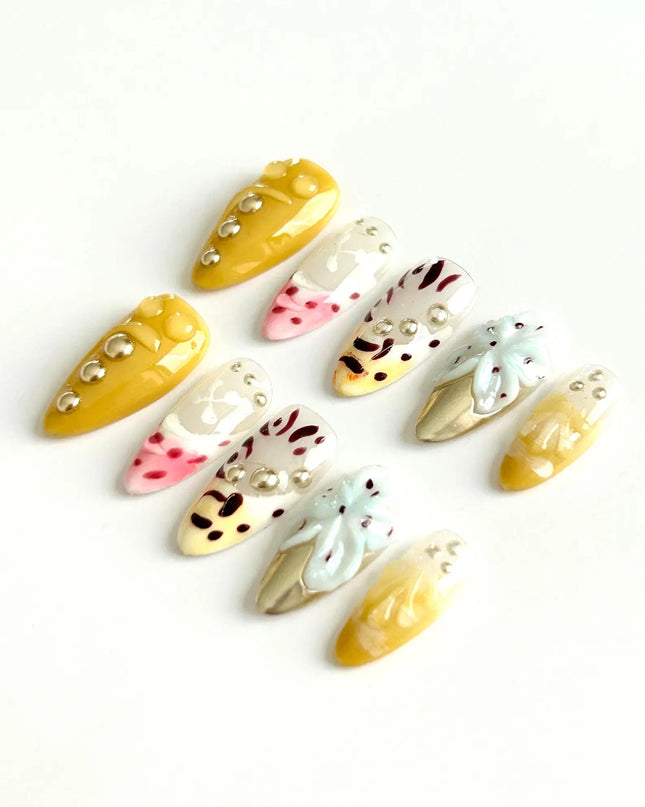 Golden Dusk Press-On Nails