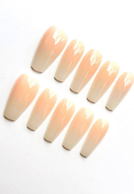 Long Nude Press On Nails