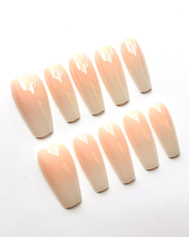 Long Nude Press On Nails