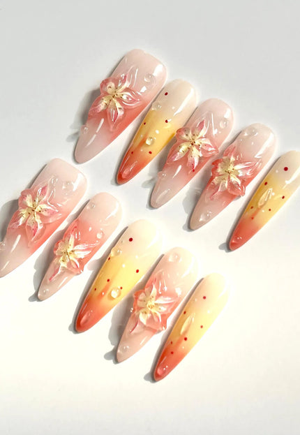 Blossom Ombre Press On Nails