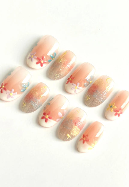 Pastel Bloom Press On Nails