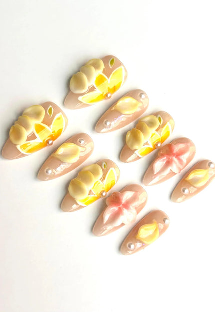 Sunlit Blossom Press-On Nails