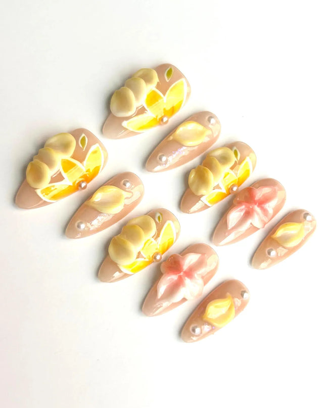 Sunlit Blossom Press-On Nails